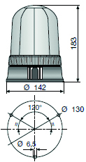 Rundum-Blinkleuchte  12/24 V / 55 Watt