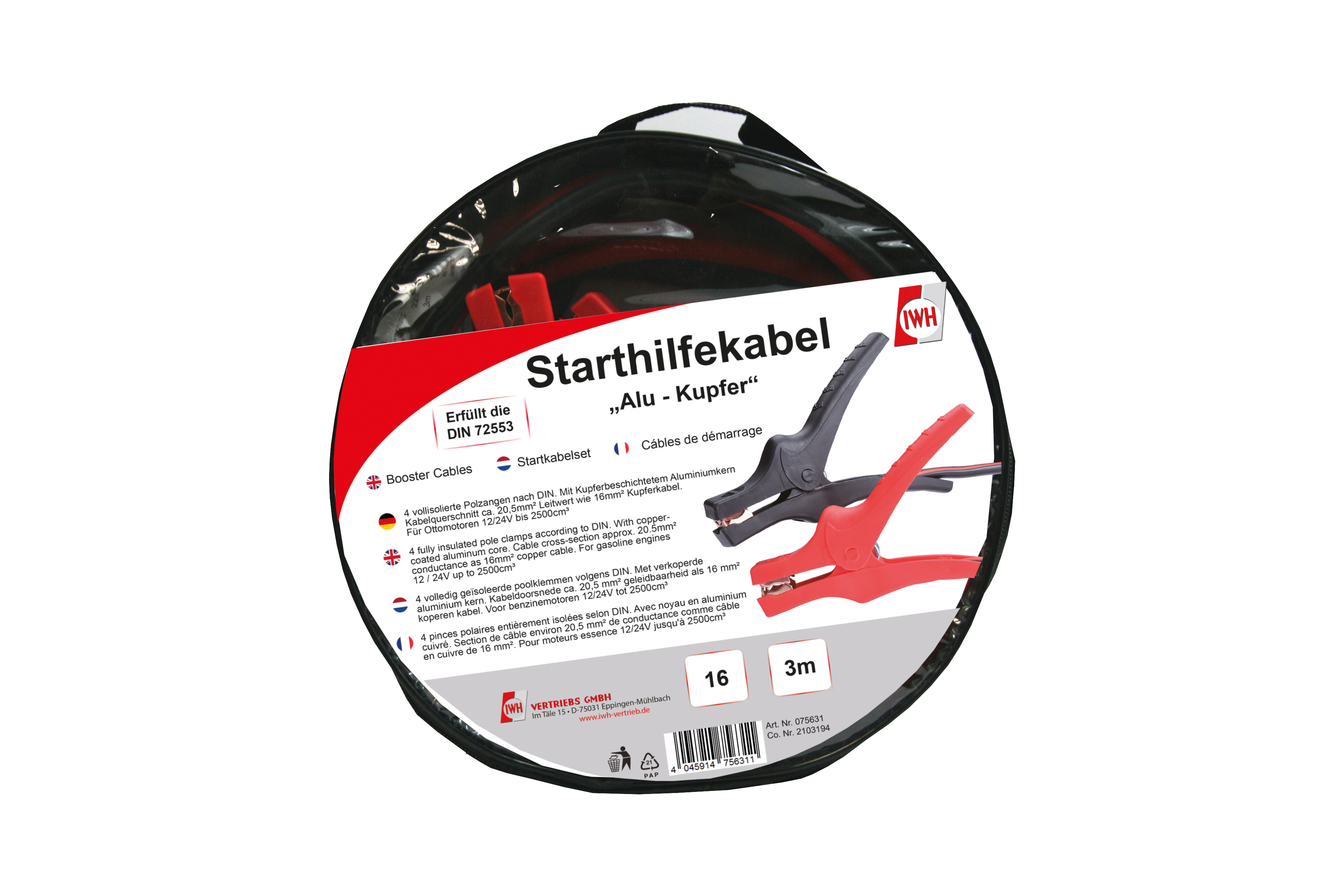 Starthilfekabel ALU-Kupfer  16mm²   3,00m 