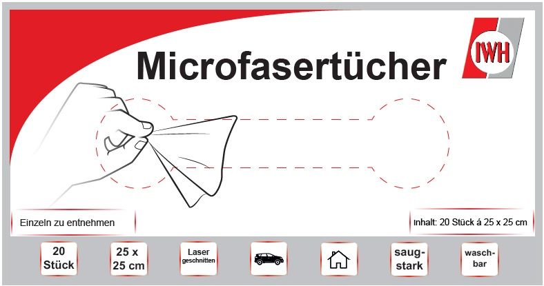 Mikrofasertücher in Spenderbox