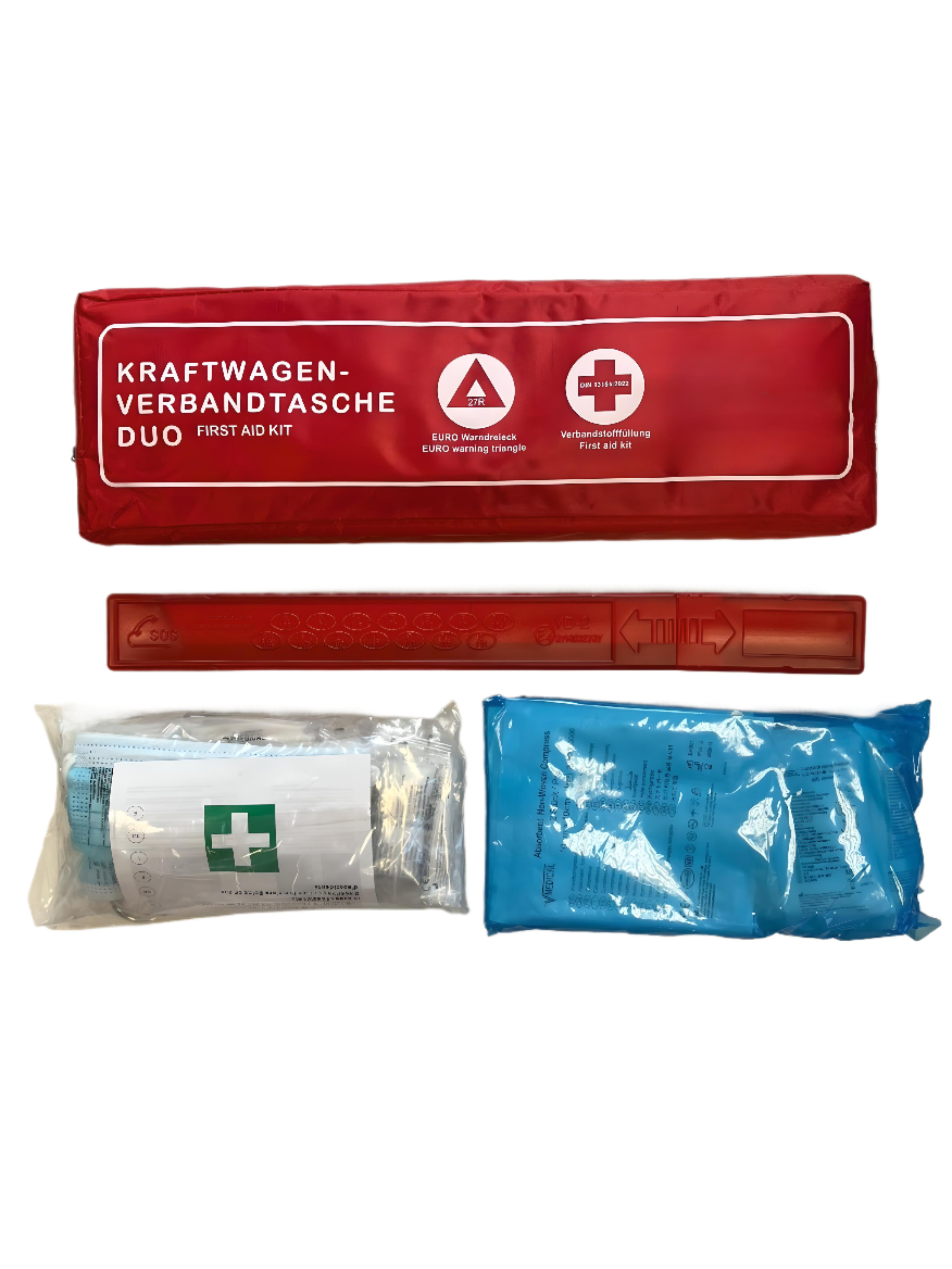 KFZ-Kombitasche, rot DIN 13164:2022 + Warndreieck