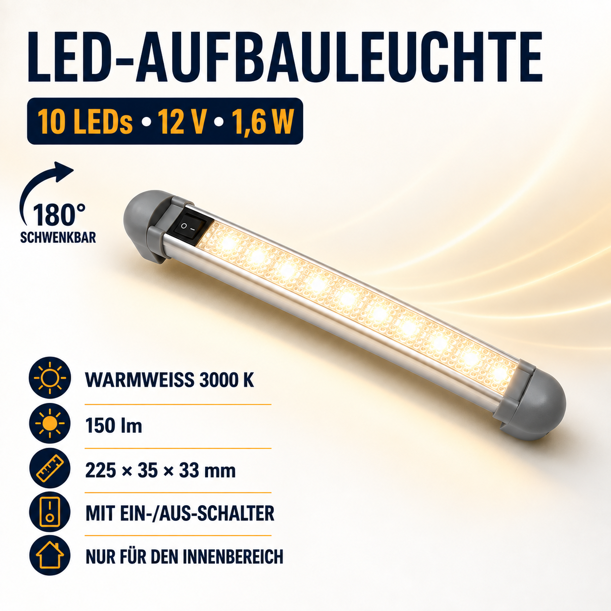 Linienleuchte 10-Leds 12V