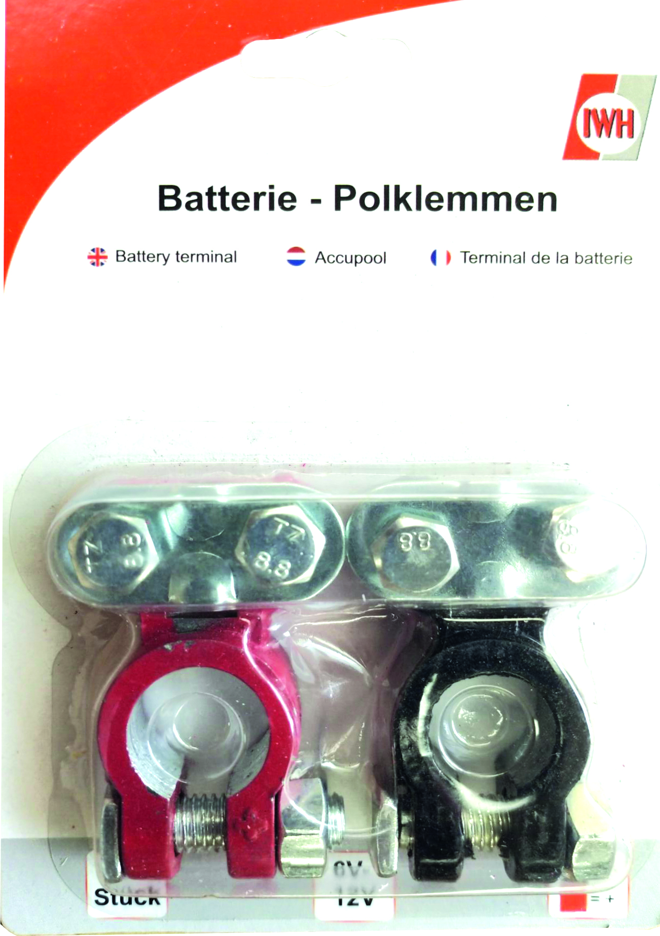Batteriepolklemmen-Satz farbig