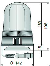 Rundum-Blinkleuchte 12 V / 55 Watt