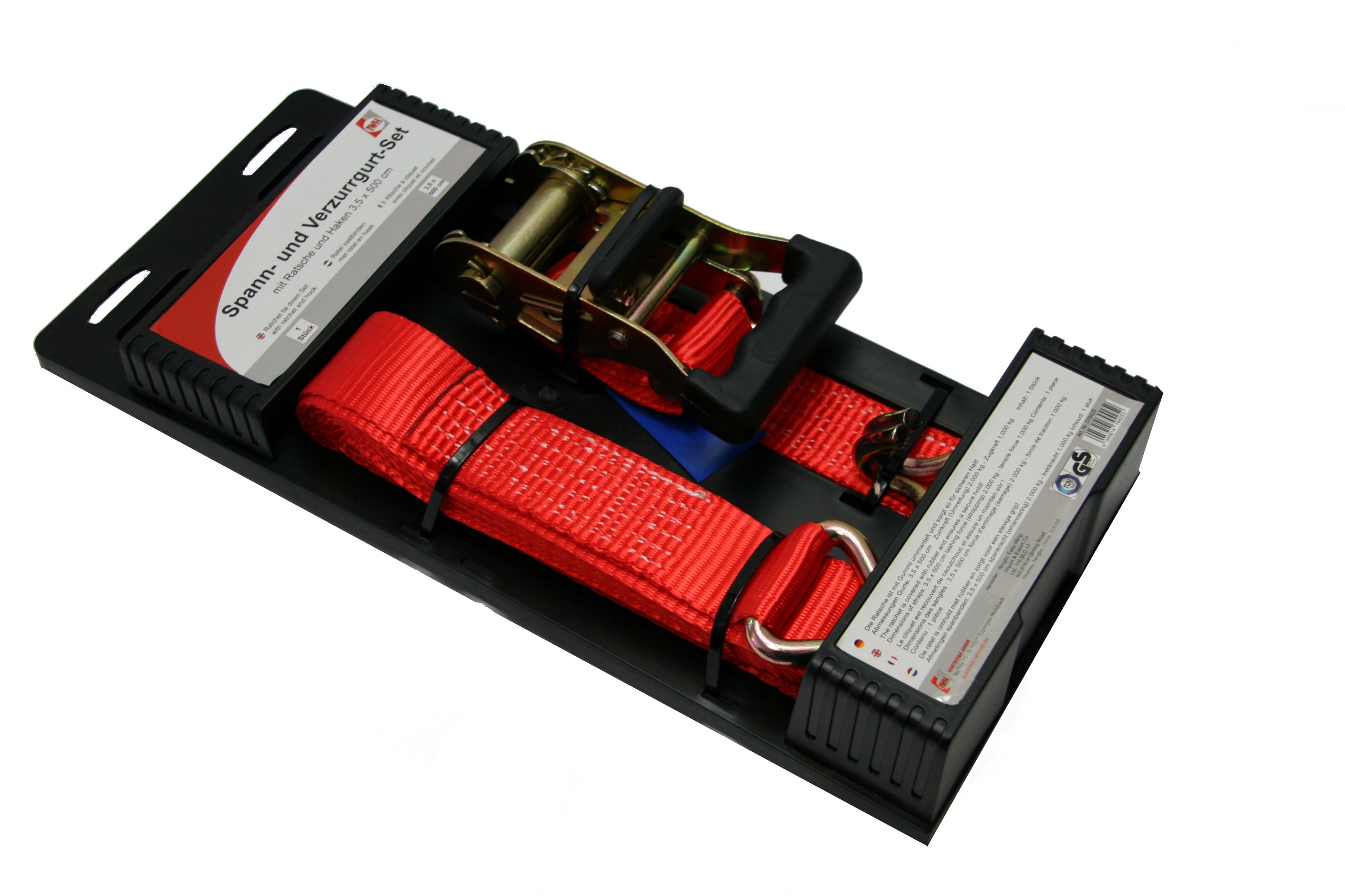 Spann- und Verzurrgurt-Set mit Ratsche und Haken 3,5 x 500 cm / 1 Stück