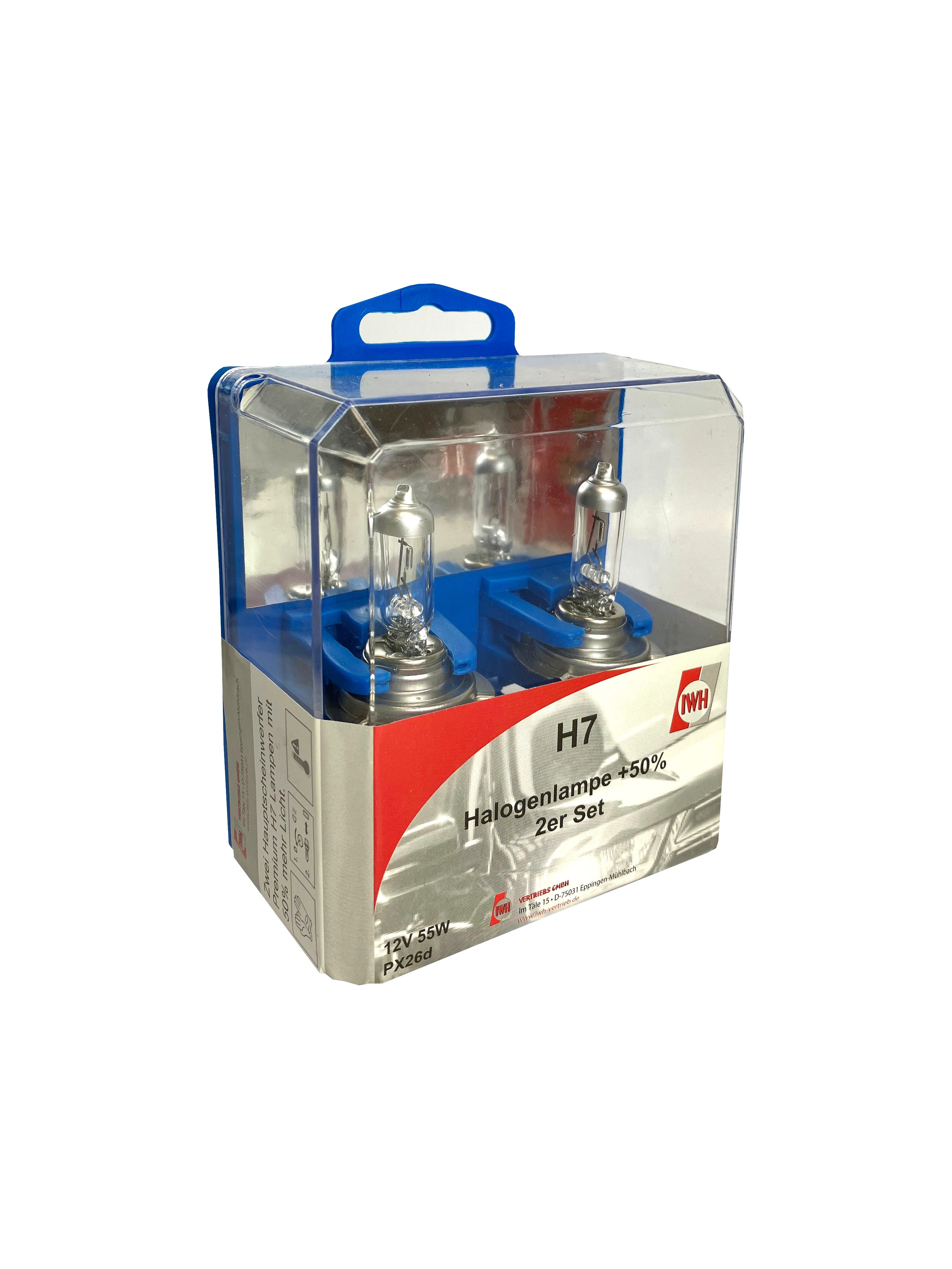 Halogenlampe +50% Premium im Doppelpack H7