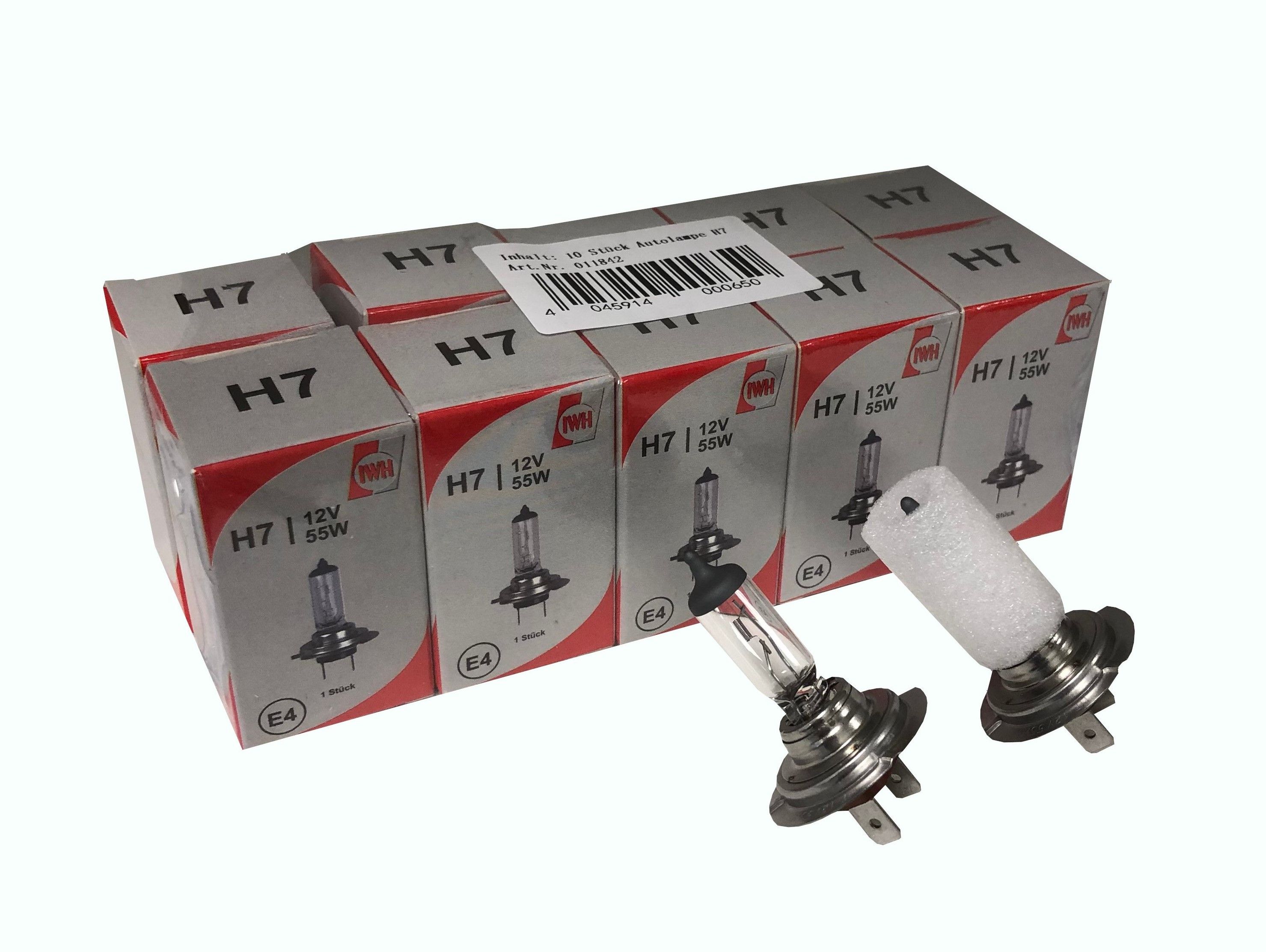 Autolampen H7, 12V/55W, im 10er Karton